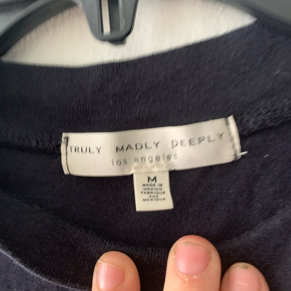 Truly madly deeply black crop top size M - Picture 4 of 6